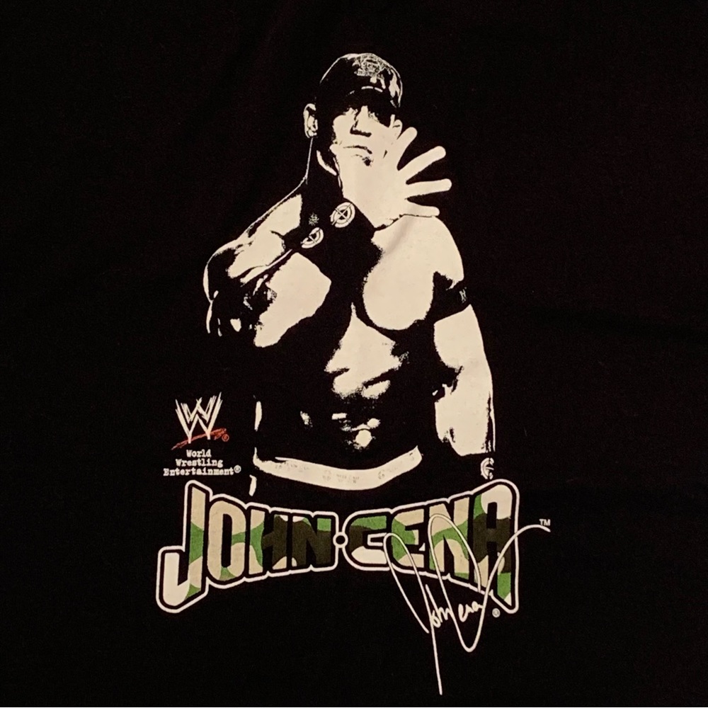 WWE John Cena Steve And Barry’s Wrestling Black T Shirt Mens Size L WWF Y2K